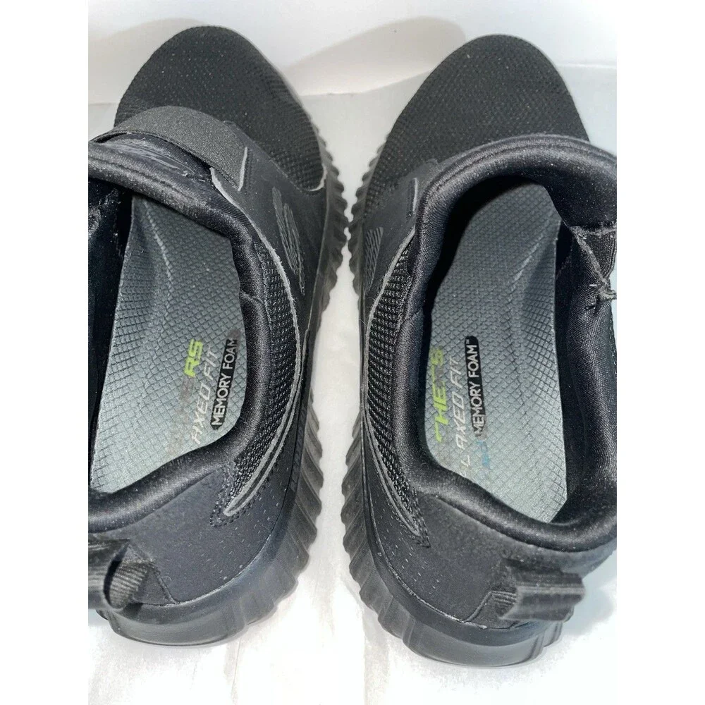 Skechers Sport Depth Charge 2.0 Black Slip On Men Sneaker 52775 Relaxed Fit Sz 9